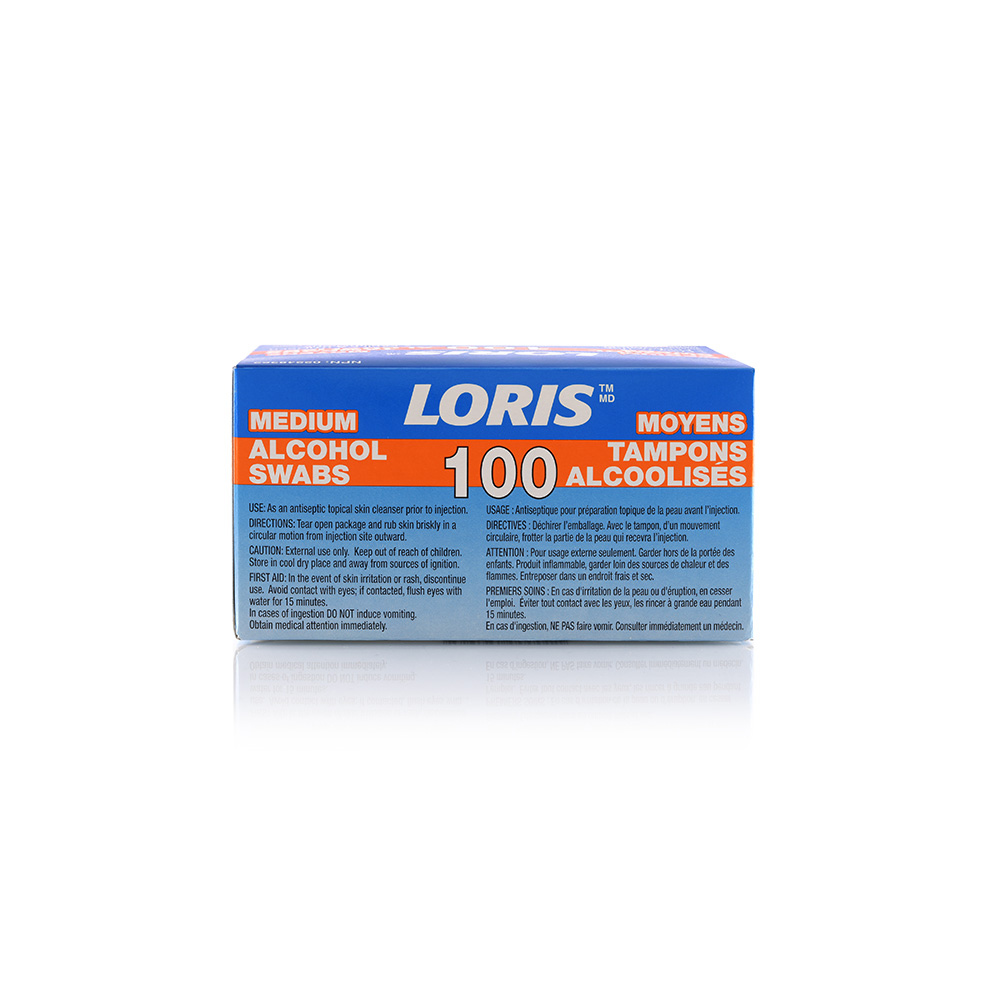 LORIS™ Medium Alcohol swabs_103-01_Back Image