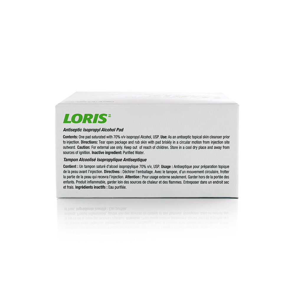 LORIS™ Antiseptic Isopropyl Alcohol Pad_103-03_Back Image