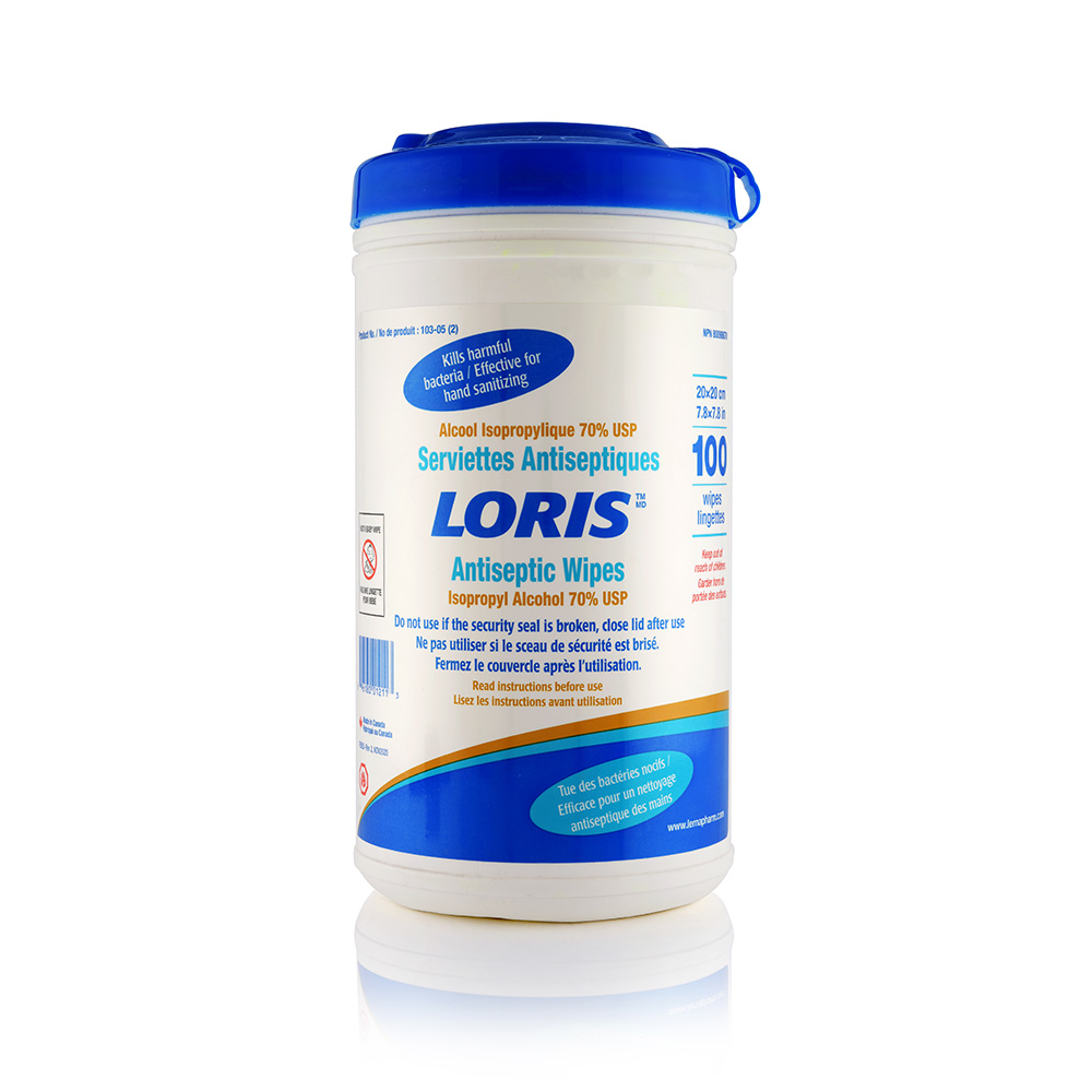 LORIS™ Antiseptic Isopropyl Alcohol Wipes_103-05(2)_Front Image