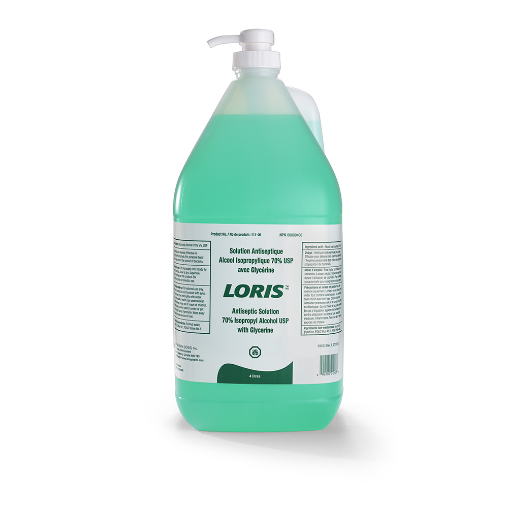 *70% USP Isopropyl Alcohol
*Air dries quickly
*Tinted Solution
*4 Liters
